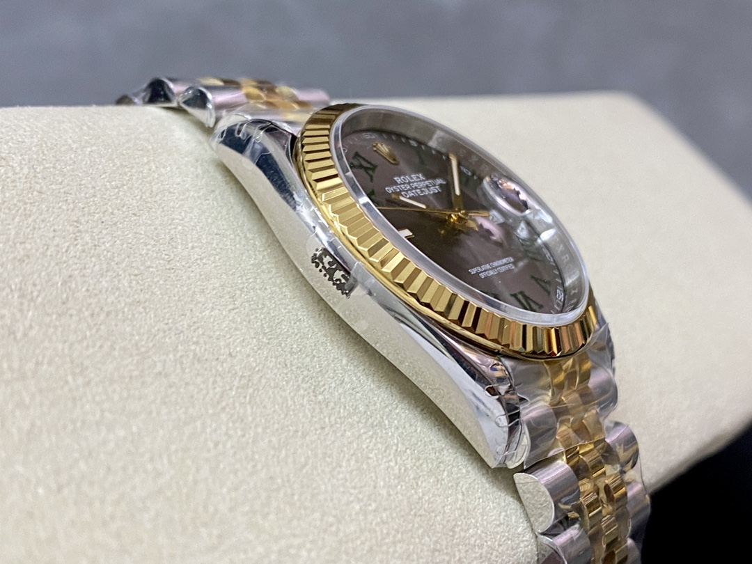 Rolex Datejust Two-Tone Steel Yellow Gold Fluted Bezel m126233 0035 36mm Unisex Replica Watch