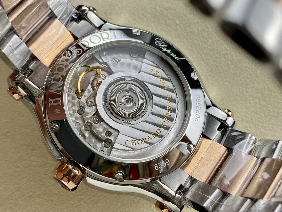 Chopard Happy Sport Rose Gold Stainless Steel 36mm 278578-6003