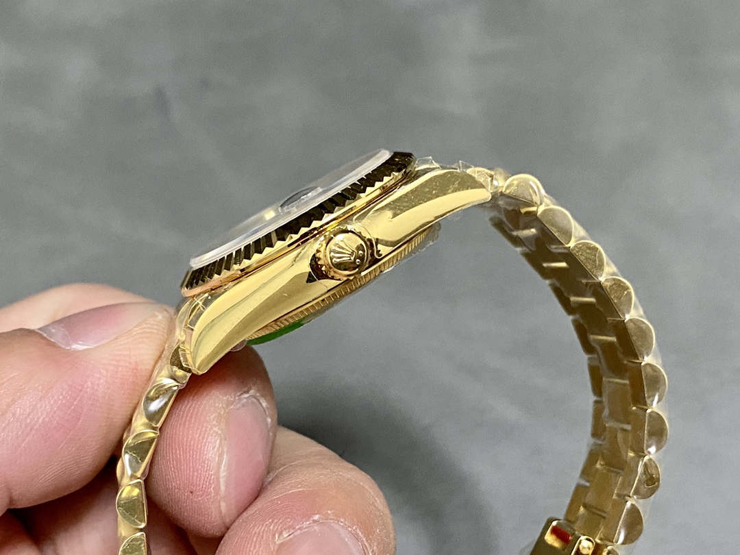 Rolex Datejust 31mm Yellow Gold 278278 Olive Green Floral President m278278 0046