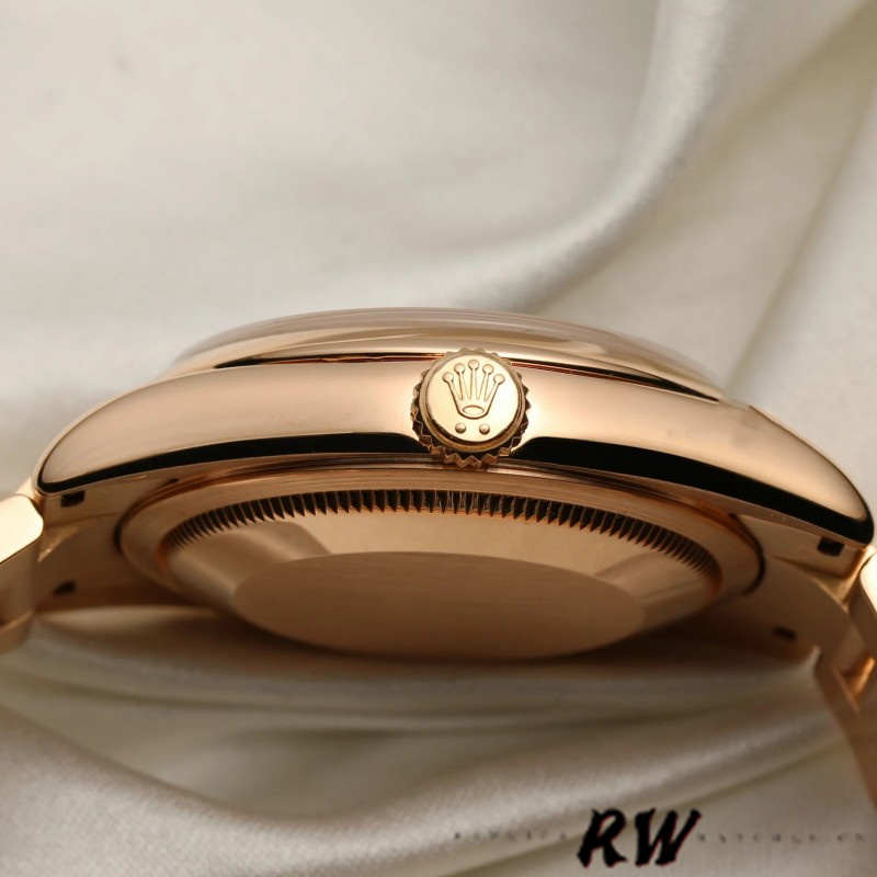 Rolex Day Date 118205 Black Dial Rose Gold 36mm Unisex Replica Watch