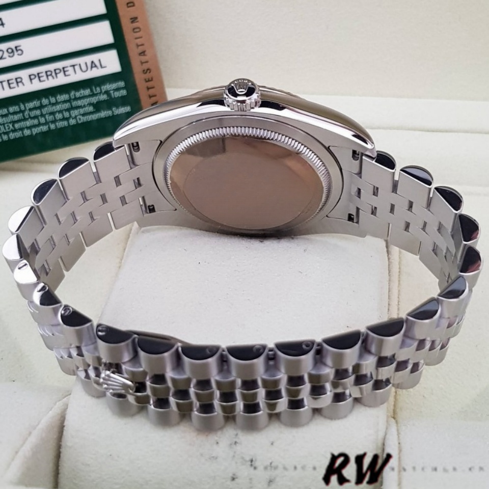 Rolex Datejust 116234 Stainless Steel Fluted Bezel Black Roman Dial 36mm Mens Replica Watch