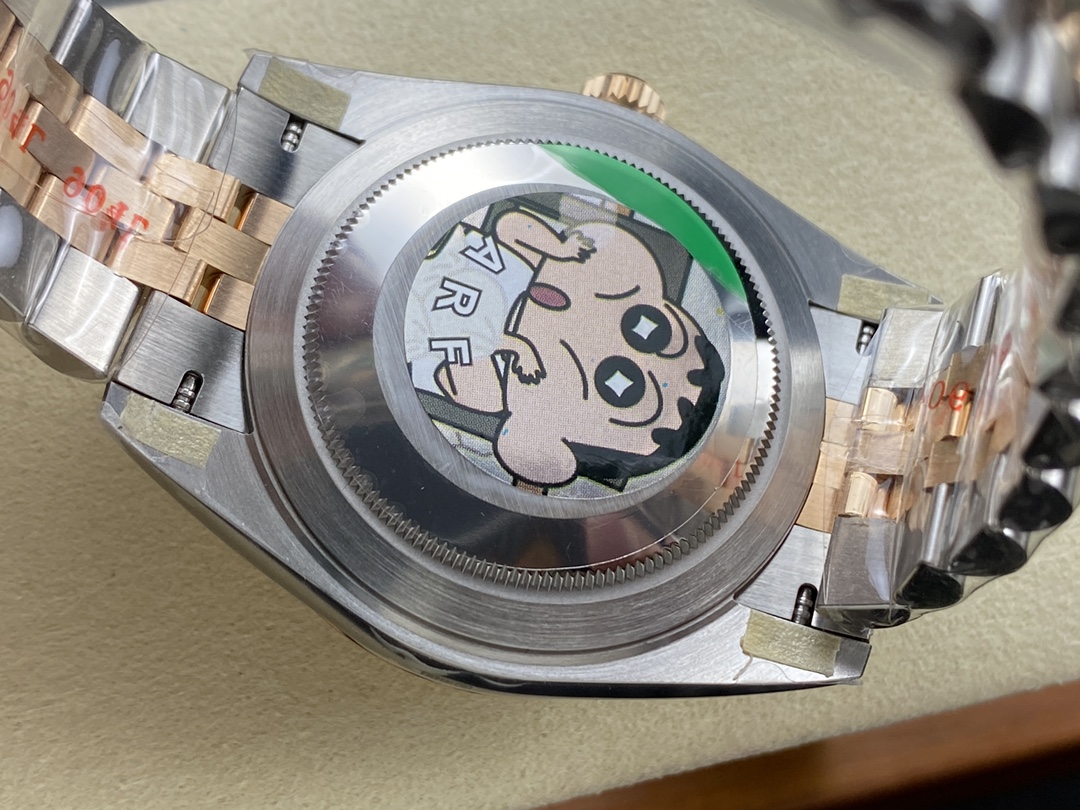 Rolex Datejust 41mm Two Tone Rose Gold Jubilee Band Sundust Index Dial 126331 0010