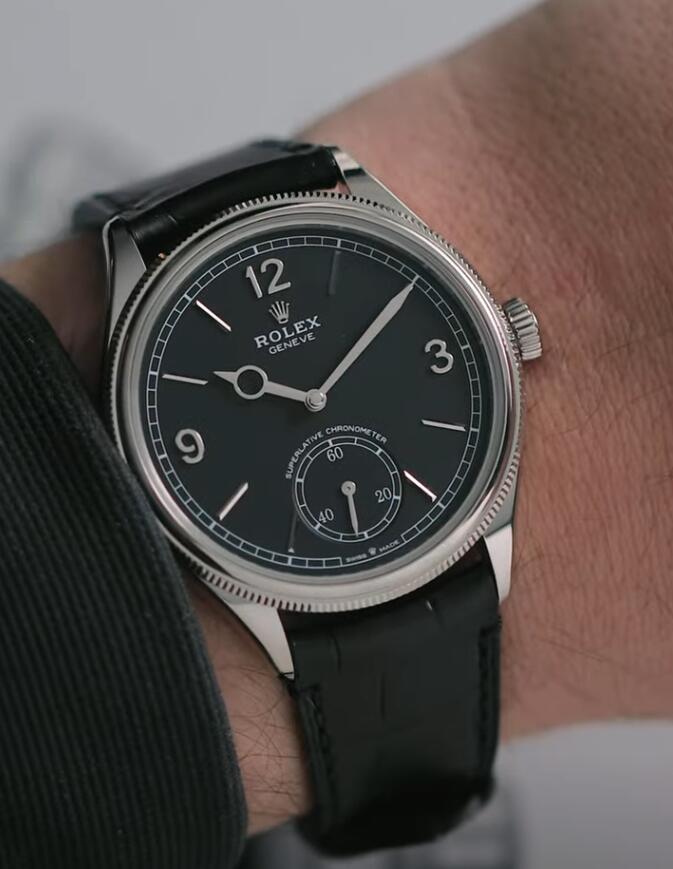 Rolex 1908 Black Dial 52509 0002 39 mm Replica Watch