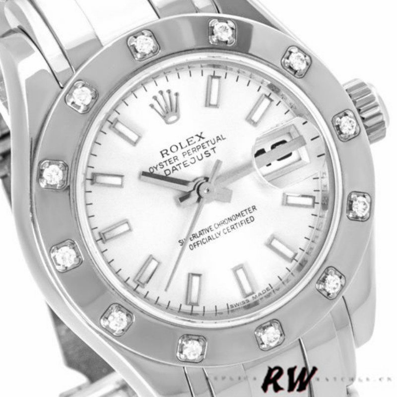 Rolex Masterpiece Pearlmaster 80319 White Dial 29MM Lady Replica Watch