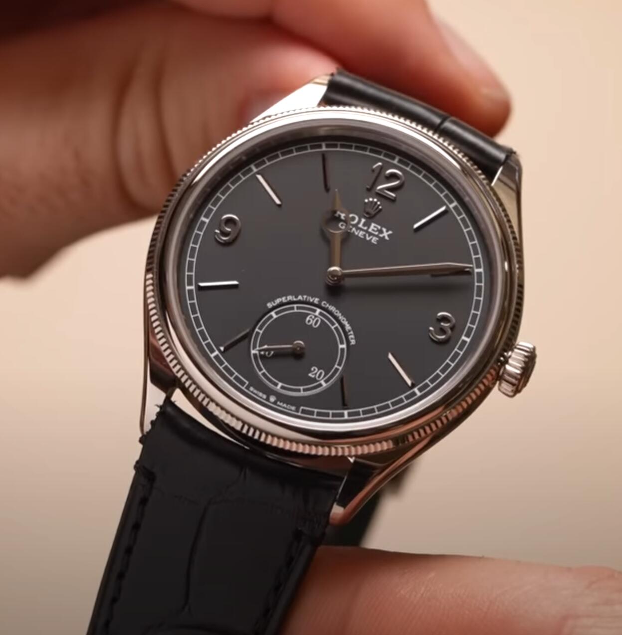 Rolex 1908 Black Dial 52509 0002 39 mm Replica Watch