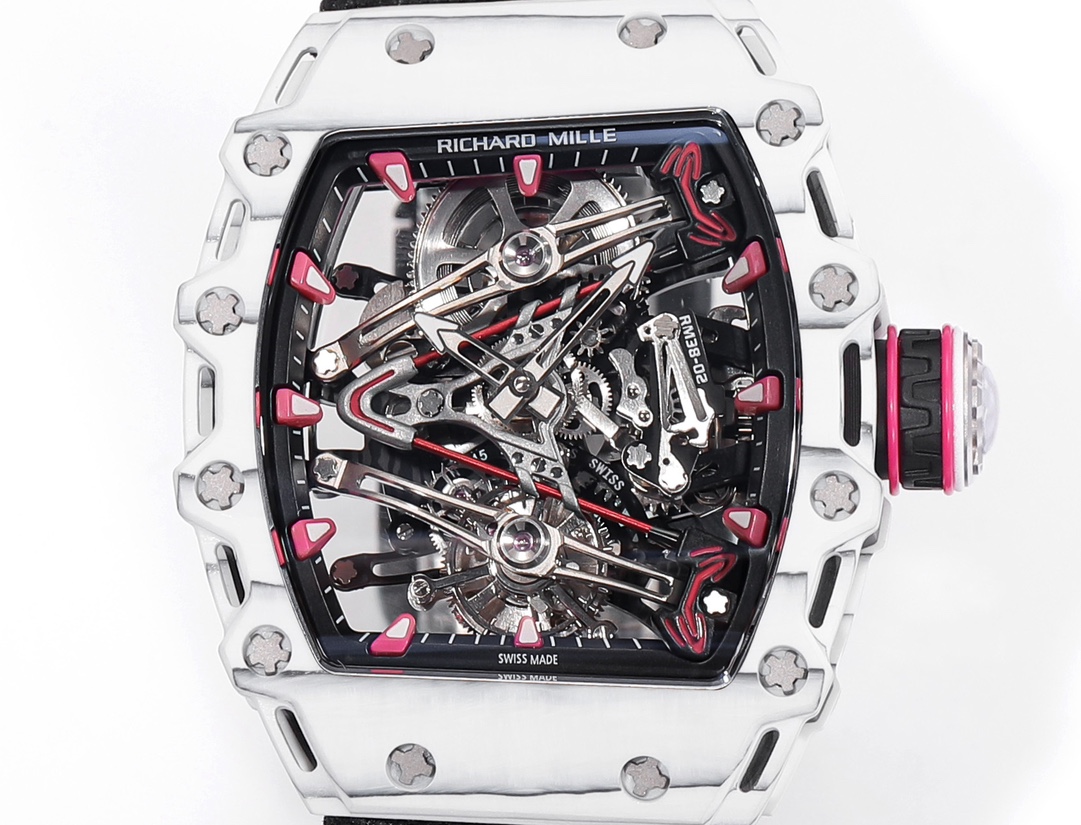 Richard Mille RM 38 02 Bubba Watson Tourbillon White Case Rubber & Fabric Strap