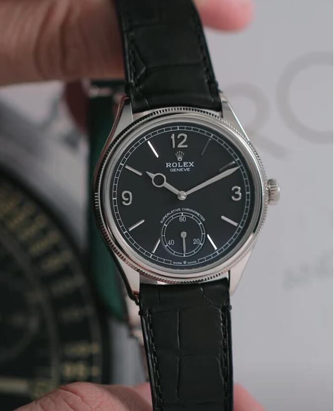 Rolex 1908 Black Dial 52509 0002 39 mm Replica Watch