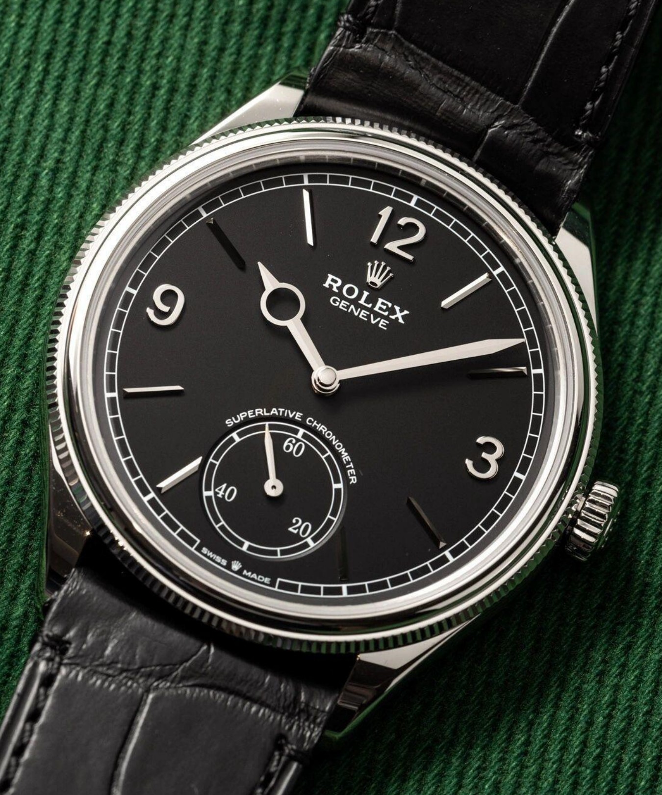 Rolex 1908 Black Dial 52509 0002 39 mm Replica Watch