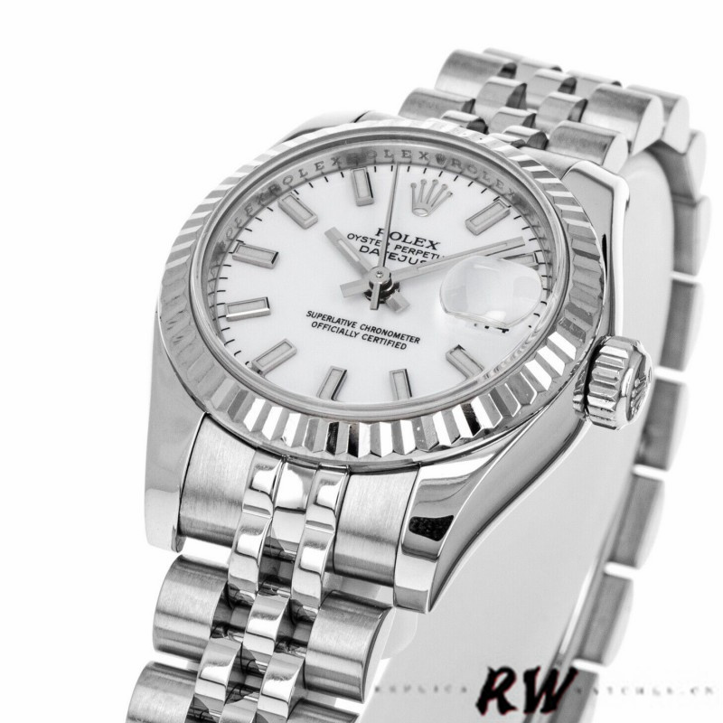 Rolex Datejust 179174 White Index Dial Fluted Bezel 26MM Lady Replica Watch