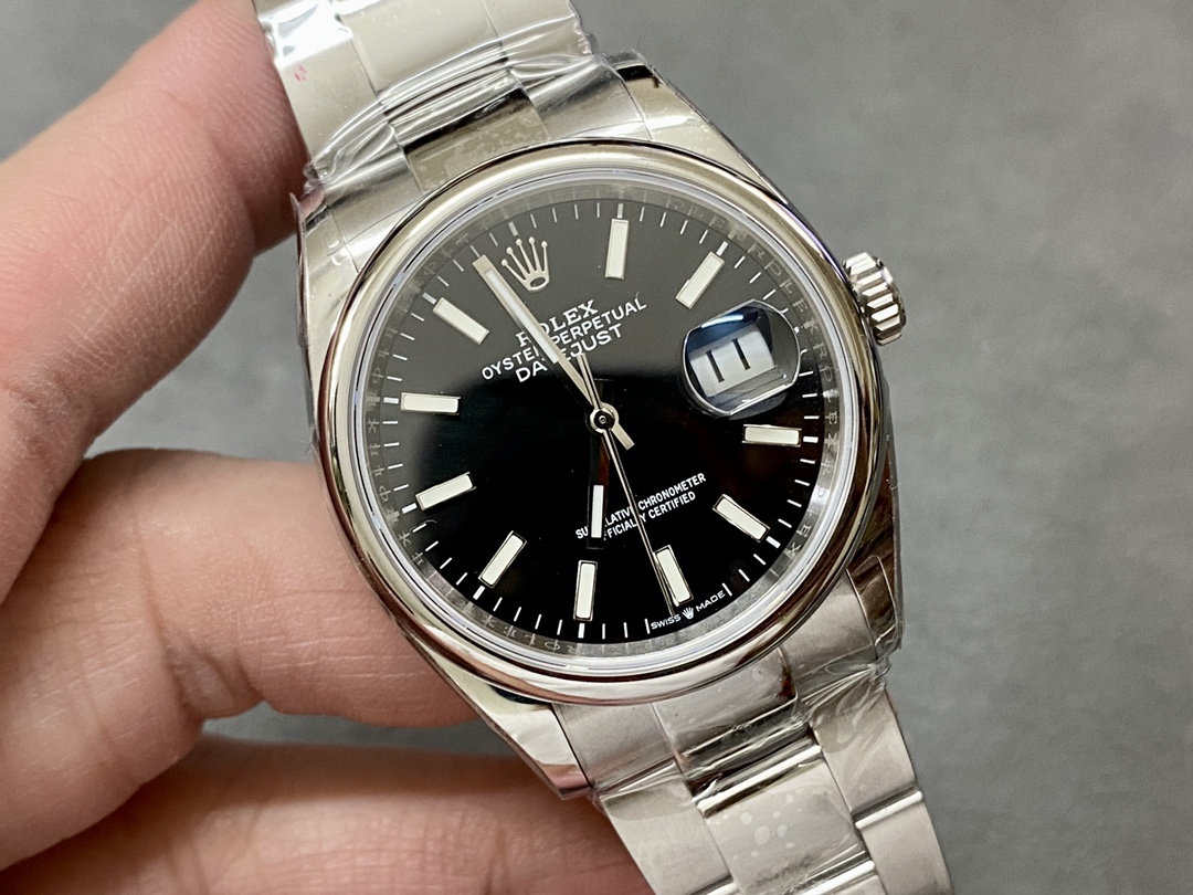 Rolex Datejust 126200 Stainless Steel Black Dial 36MM Unisex Replica Watch