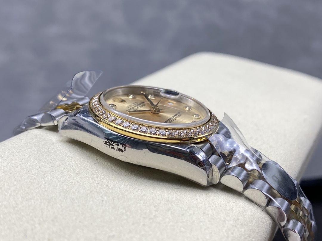 Rolex Datejust 31mm Stainless Steel and Yellow Gold 278383RBR 0026 Champagne Diamond Jubilee