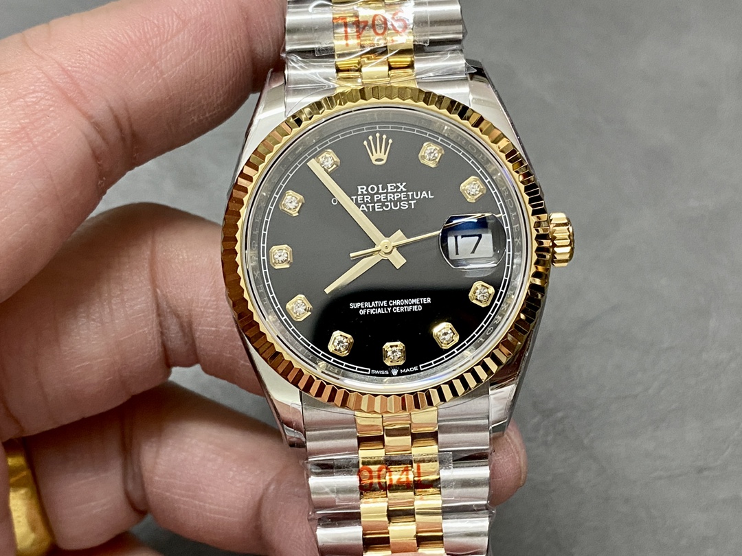 Rolex Datejust 126233 Black Diamond Dial 36MM Unisex Replica Watch