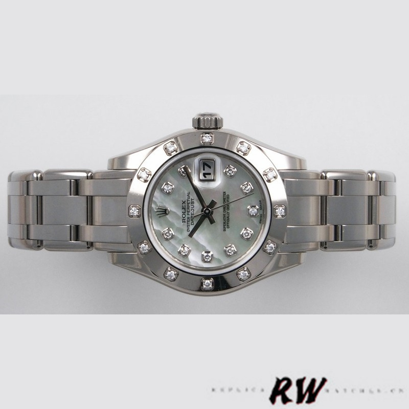 Rolex Pearlmaster 80319 MOP Diamond Dial 29MM Lady Replica Watch