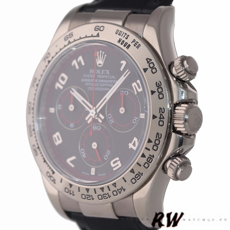 Rolex Daytona 116519 Black Racing Dial Leather strap 40mm Mens Replica Watch