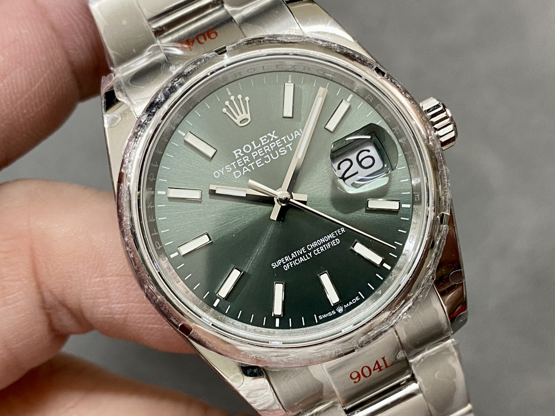Rolex Datejust 126200 Green Index Dial Stainless steel 36MM Unisex Replica Watch