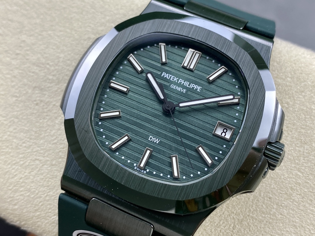 Patek Philippe Nautilus Green Rubber Green Dial 5711 40MM Watch