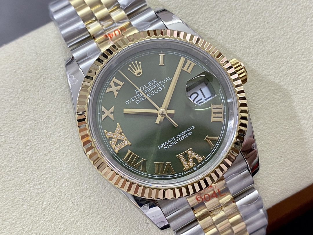 Rolex Datejust m126233 0025 Olive Green Dial 36MM Unisex Replica Watch
