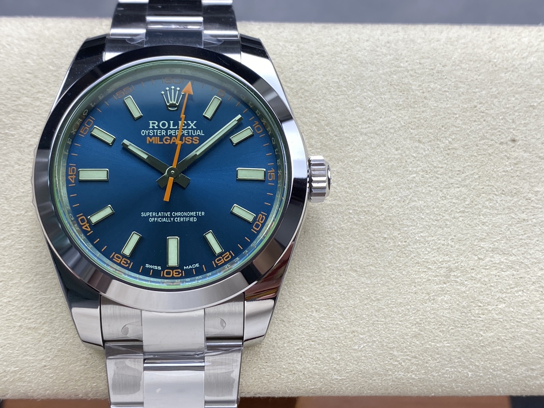 Rolex Milgauss 116400GV Stainless Steel Z-blue Dial 40mm Mens Replica Watch