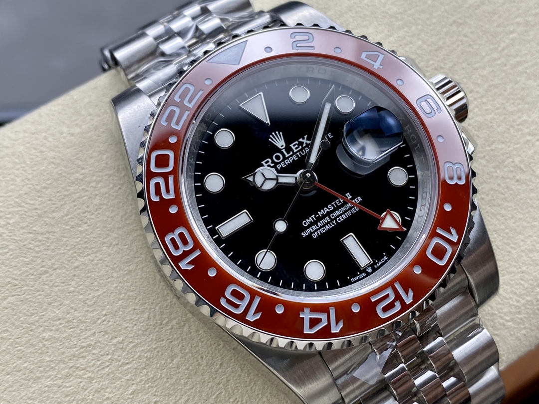 Rolex GMT Master II Pepsi 126710BLRO Jubilee Mint Black Dial 40MM Men's Watch