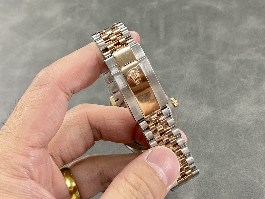 Rolex DateJust 126231 Two-Tone SS Rose Gold Grey Rhodium Dial