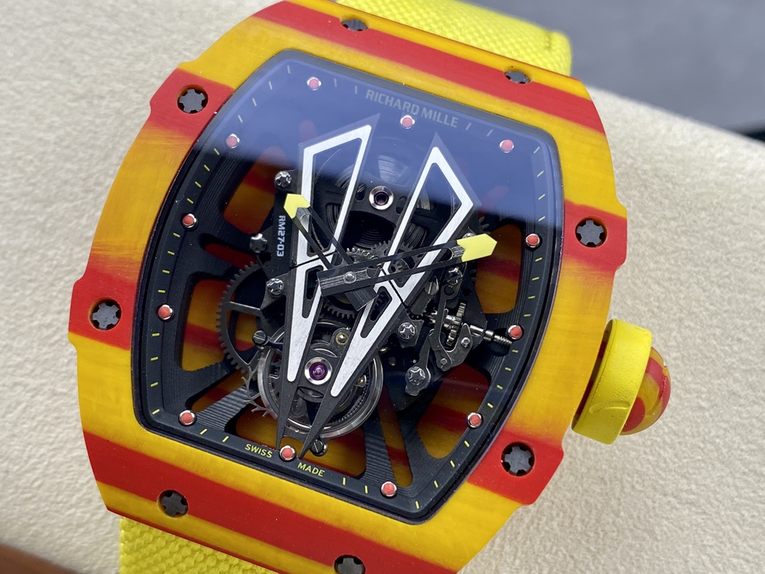 Richard Mille RM27-03 Tourbillon Rafael Nadal Yellow TPT Quartz Edition Yellow Carb