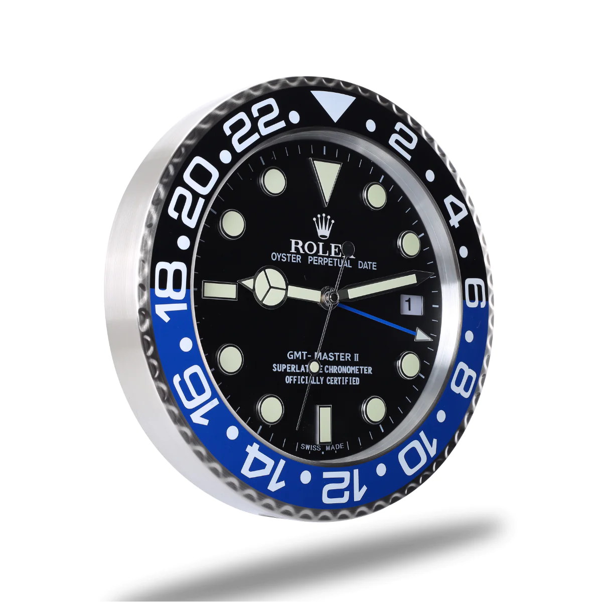 Rolex GMT Master Black & Blue Wall Clock
