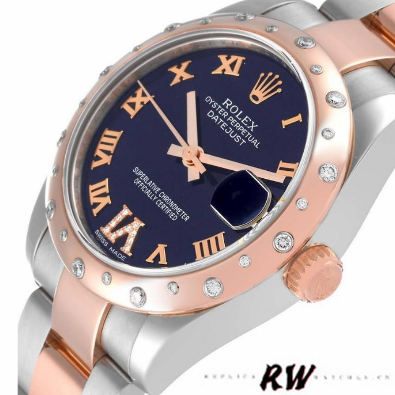 Rolex Datejust 178341 Purple Roman Numeral Dial 31MM Lady Replica Watch