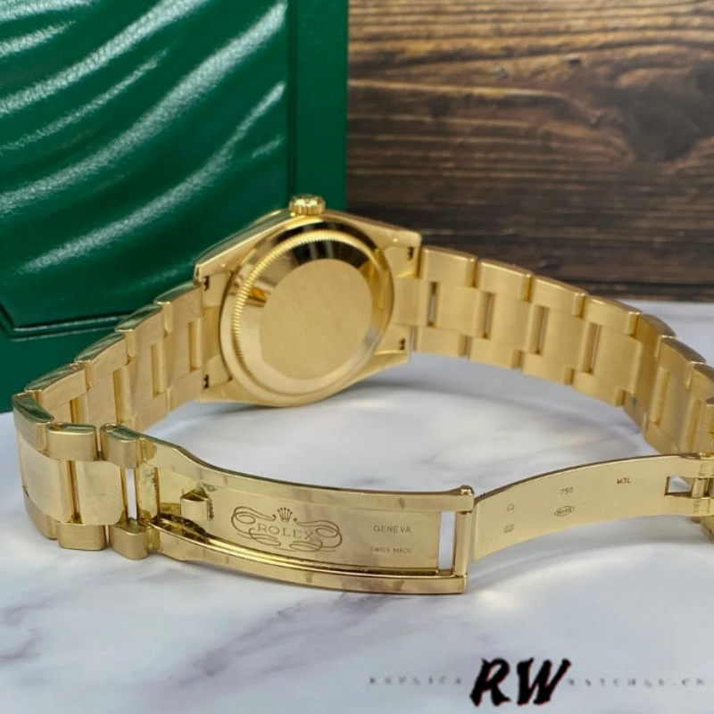 Rolex Day-Date 118238 Yellow Gold Green Dial 36mm Unisex Replica Watch