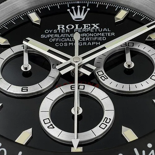 Rolex Daytona Black Wall Clock