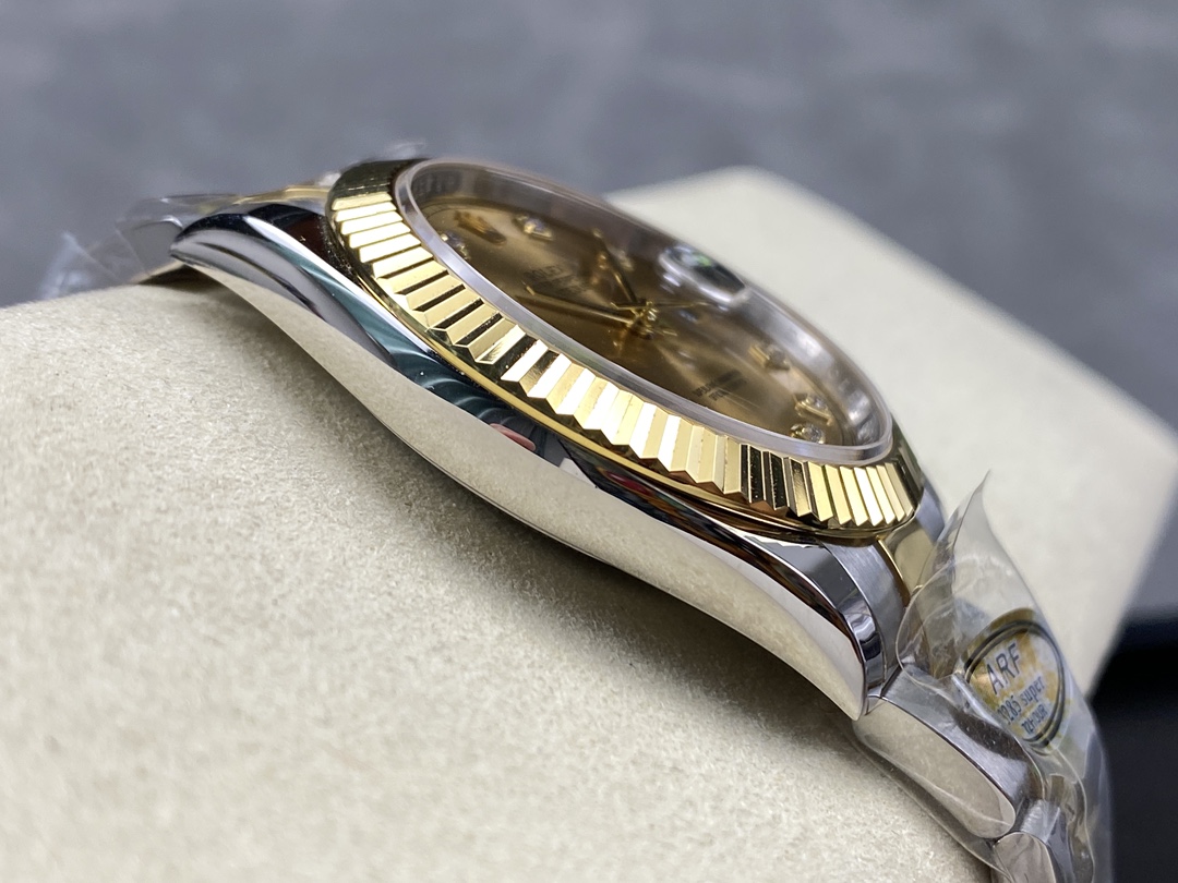 Rolex Datejust 126333 0011 Champagne Diamond Oyster 41mm Two Tone Steel