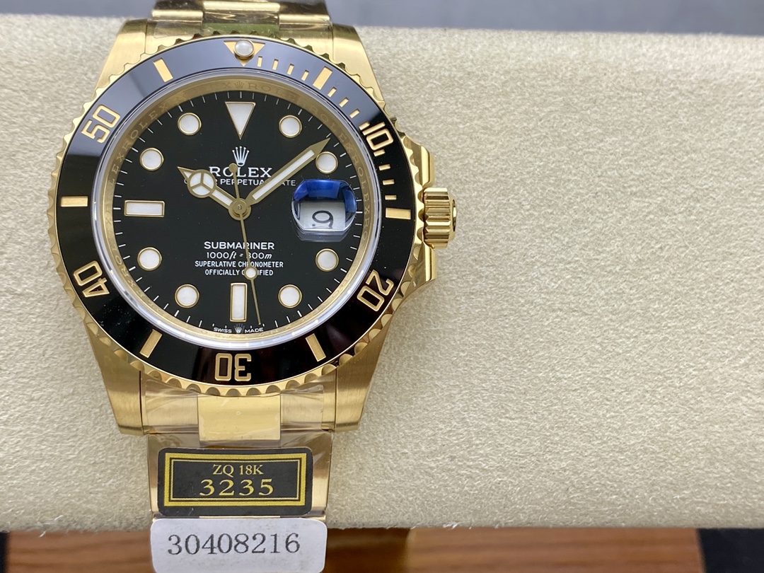 Rolex Submariner 126618LN Yellow Gold Black Dial 41mm Mens Replica Watch