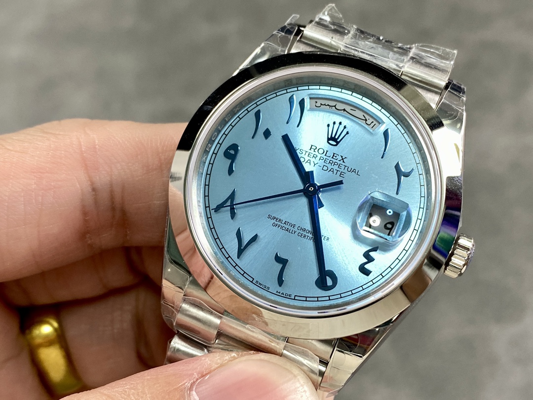 Rolex Day Date President Blue Arabic Dial Dial M228206 0025 Men's Watch