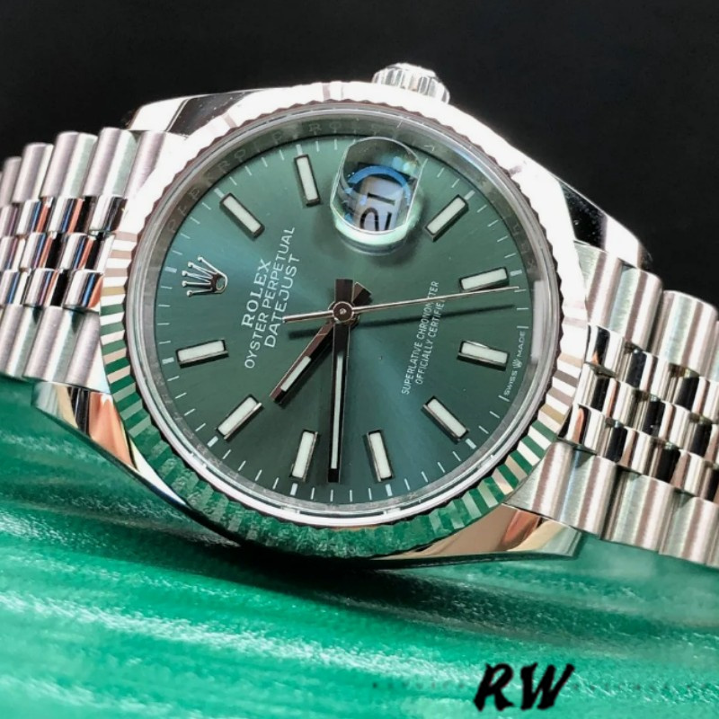 Rolex Datejust 126234 Stainless Steel Mint Green Dial 36MM Unisex Replica Watch