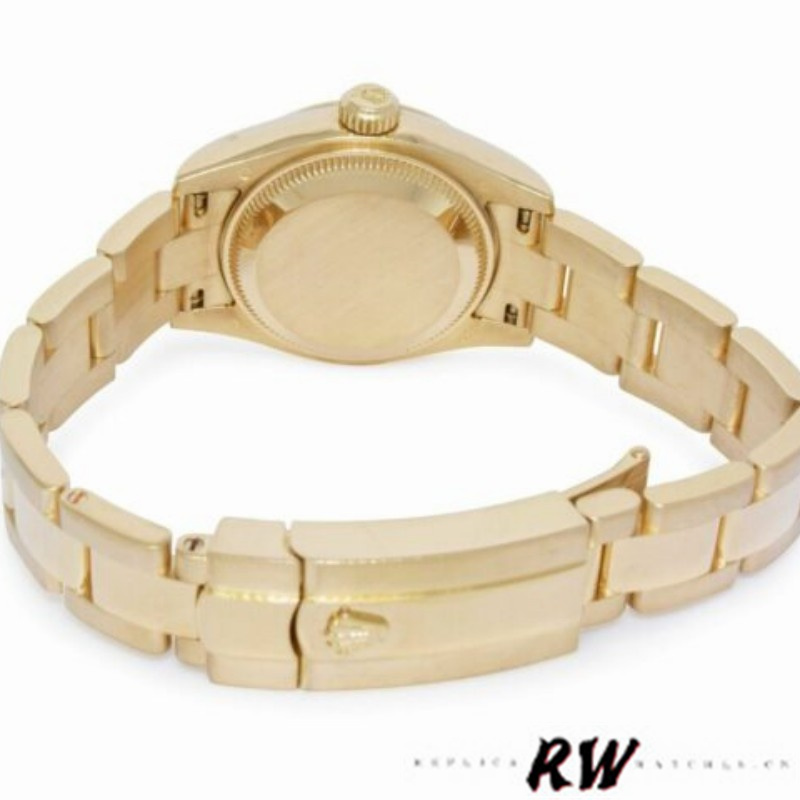 Rolex Datejust 179168 Smooth Domed Champagne Roman Dial 26MM Lady Replica Watch