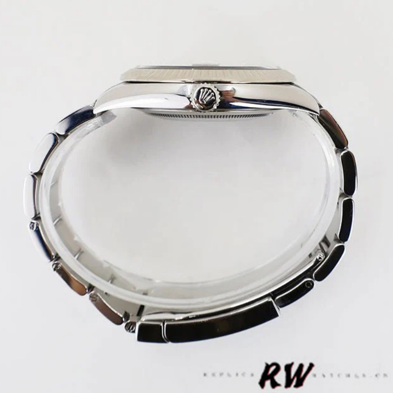 Rolex Datejust 41 Fluted Bezel Black Diamond Dial m126334 0011 Mens Replica Watch