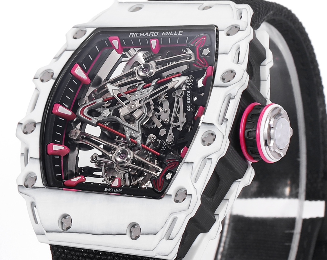 Richard Mille RM 38 02 Bubba Watson Tourbillon White Case Rubber & Fabric Strap