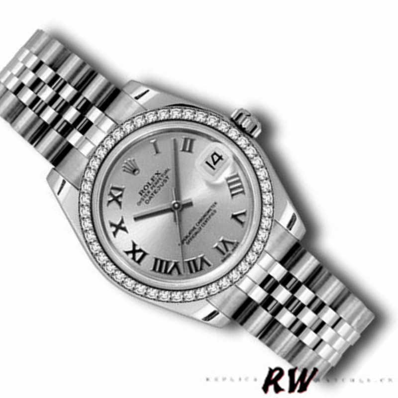 Rolex Datejust 178384 Stainless Steel Silver Roman Dial 31MM Lady Replica Watch