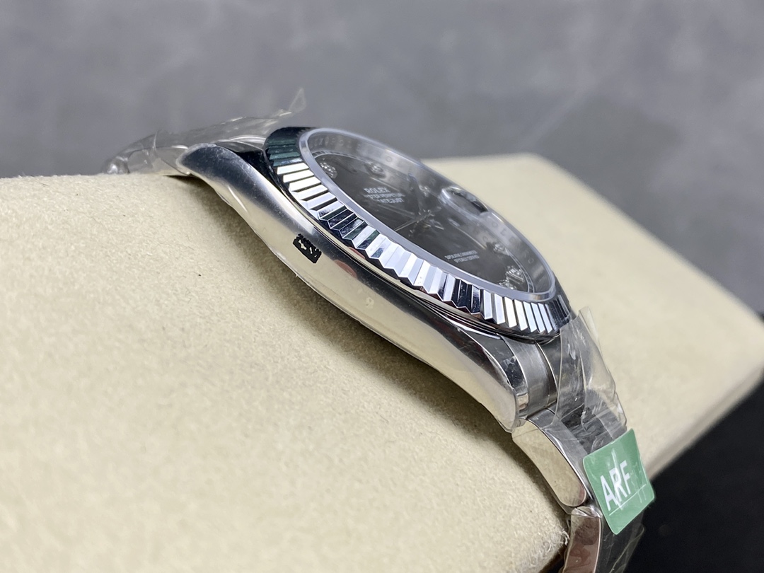 Rolex Datejust m126334 0005 Fluted Bezel Dark Rhodium Grey Dial 41MM Mens Replica Watch