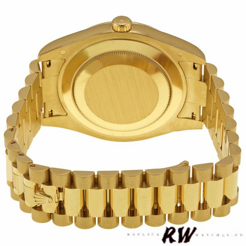 Rolex Day-Date 118208 Yellow Gold Blue Diamond Dial 36mm Unisex Replica Watch