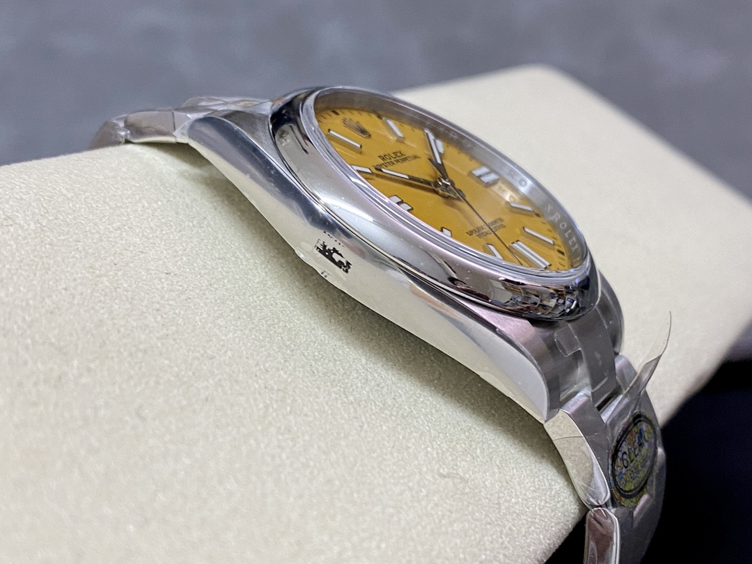 Rolex Oyster Perpetual Yellow Dial Oystersteel 124300 0004