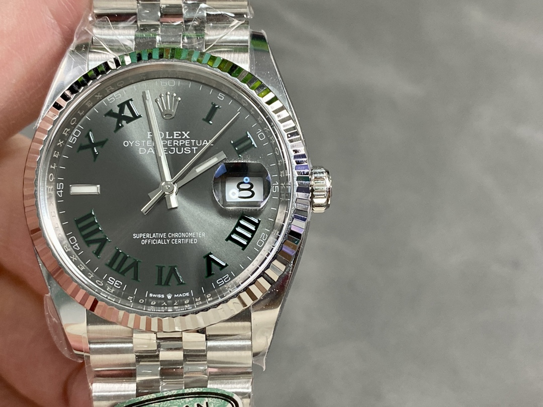 Rolex Datejust 126234 Slate Grey Wimbledon Dial 36MM Unisex Replica Watch