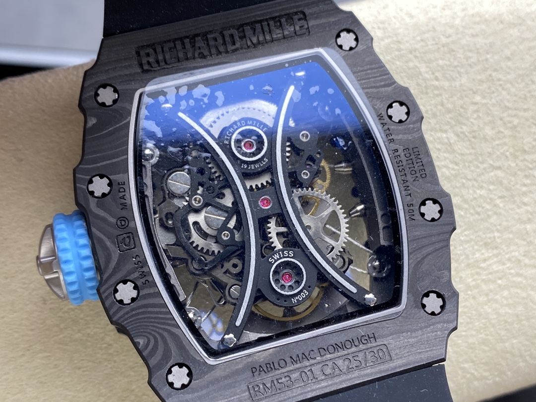 Richard Mille RM 53-01 Tourbillon Pablo Mac Donough Black Rubber Strap