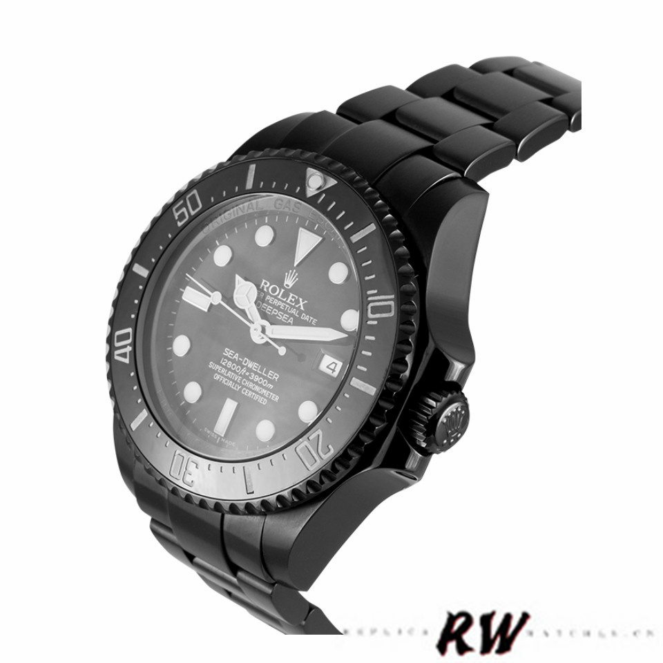 Rolex Sea-Dweller Deepsea 116660 PVD/DLC Coated Stainless Steel Black Dial 44MM Mens Replica Watch