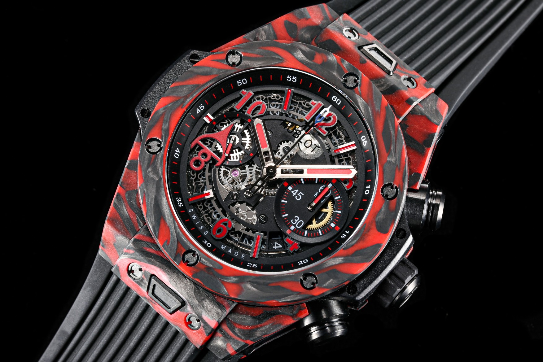 Hublot 411.QV.1123.NR.OVK21 Big Bang Unico Red Carbon Alex Ovechkin Watch 45mm