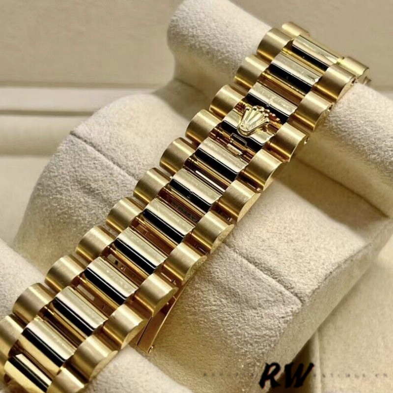 Rolex Day-Date 118208 Black MOP Diamond Dial 36mm Unisex Replica Watch