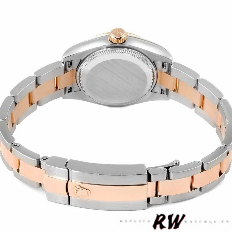 Rolex Datejust 179161 Stainless Steel and Everose Gold White Diamond Dial 26MM Lady Replica Watch