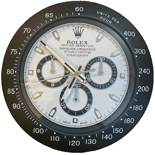 Rolex Daytona Panda Black & White Wall Clock