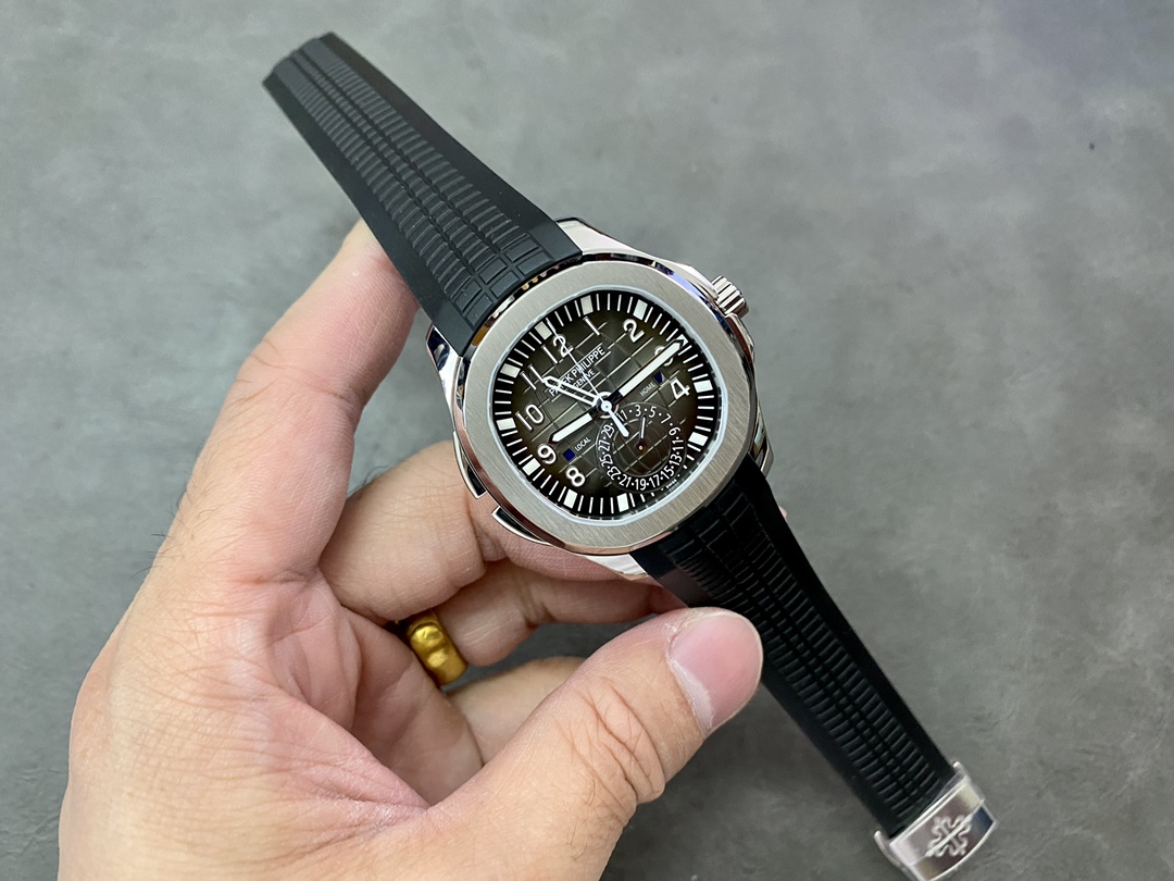 Replica Patek Philippe Aquanaut 5164A 001 Stainless Steel Dual Time 40mm Mens Watch