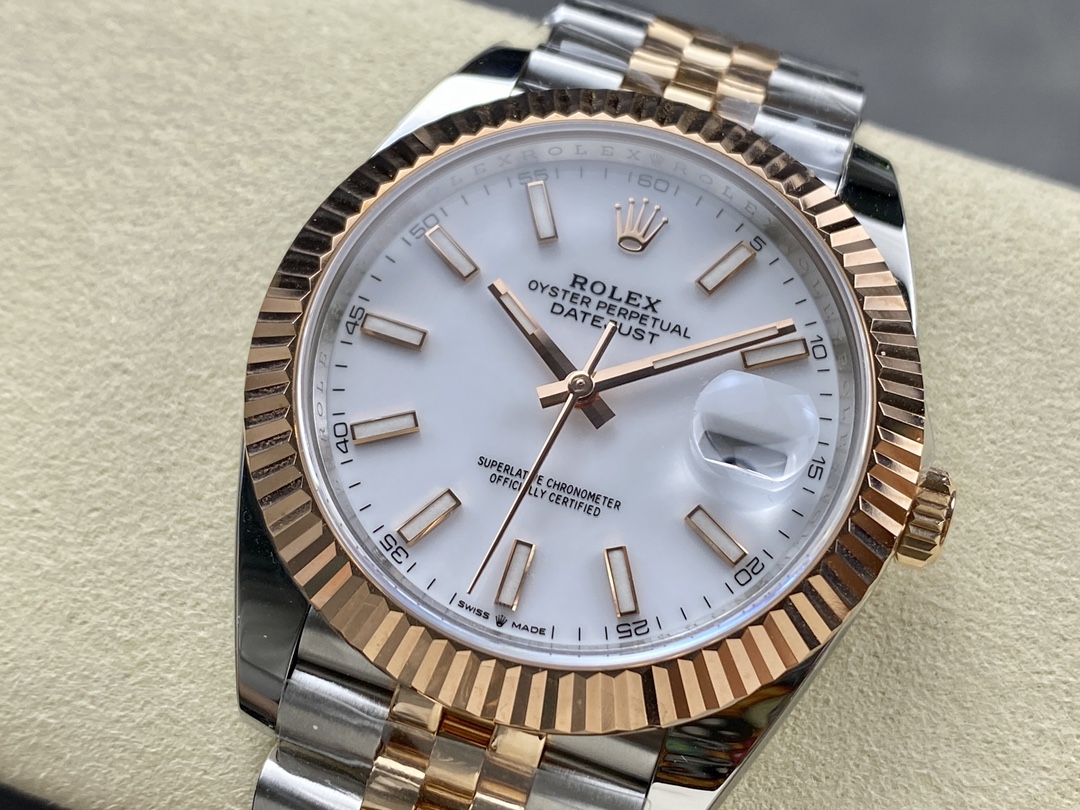 Rolex Datejust Steel & Everose Gold White Dial M126231 0017