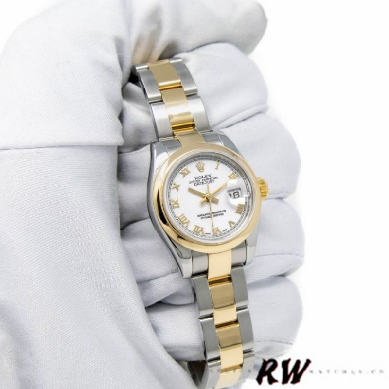 Rolex Datejust 179163 White Roman Numeral Dial 26MM Lady Replica Watch